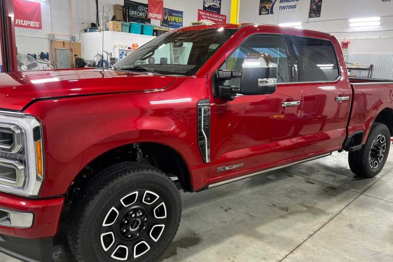 All About Autosports red truck with ceramic coat