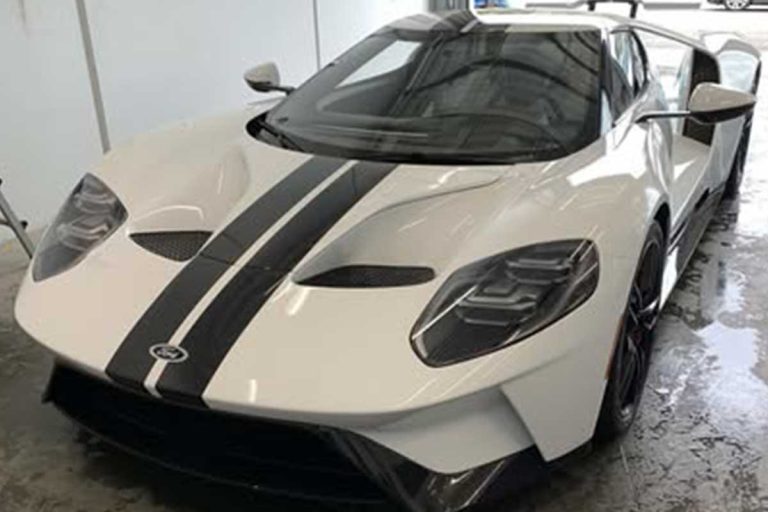 All About Autosports white and black sportscar