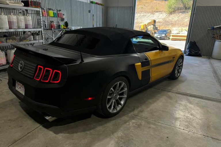 All About Autosports yellow and gold sportscar